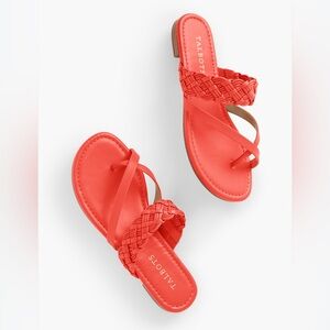 Talbots Orange Gia‎ Braided Slip On Sandals Size 9